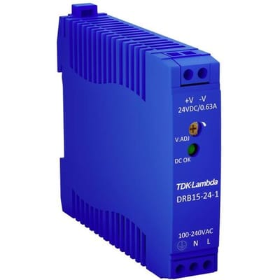 TDK-Lambda DRB15-24-1 DIN-rail netvoeding 24 V/DC 0.63 A 15 W Aantal uitgangen:1 x Inhoud 1 stuk(s)
