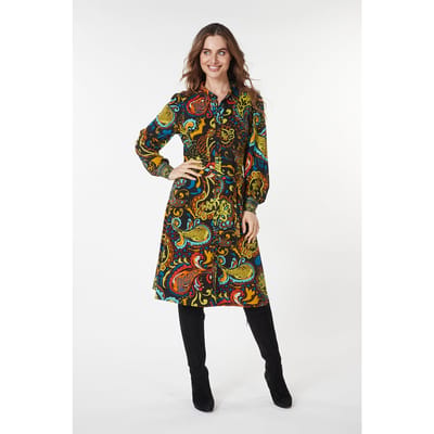 EsQualo Dress Untamed Party Sj Print Maat: XS | Blousejurken Outlet | Dames