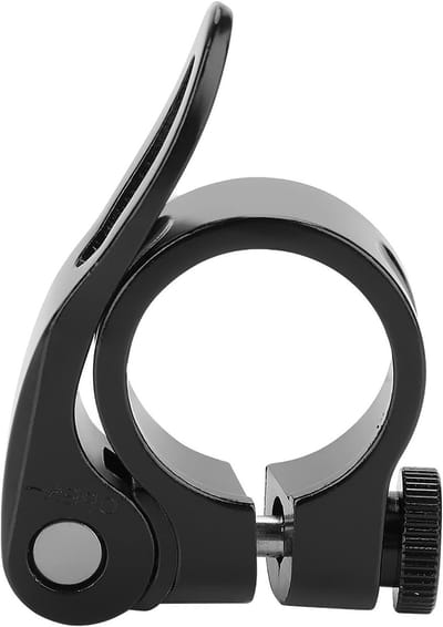 Snelle Ontgrendeling Zadelpenklem voor Fietsen - 25mm Aluminium Klem voor Mountainbike en Racefiets - Zwart