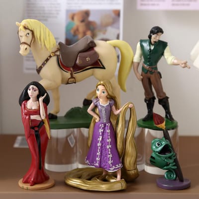 Tangled Prinses Rapunzel Prins Flynn Mini Figuur Verzamelbaar Speelgoed Taart Decoratie Figuurtje Verjaardagscadeau Voor Fans black