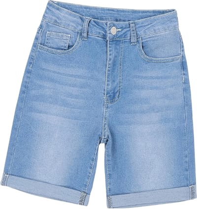 Livano Korte Broek Dames - Spijkerbroek - met Zakken - Volwassenen - Jongens - Shorts - Blauw - Maat XS