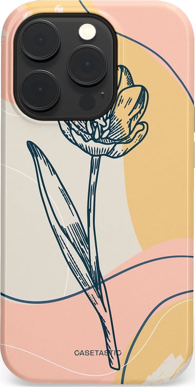 Casetastic Hoesje Geschikt voor Apple iPhone 14 Pro Magsafe - Stijlvolle Beschermende Duo-layer Case - Lente tulp