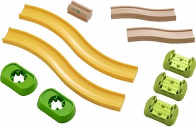 Knikkerbaan Uitbreiding - Hellingen & co - Creatief Spelen - Meer Hoogte - 2979 x 11 cm - Veelkleurig