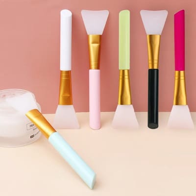 6 stuks siliconen maskerkwasten, zachte siliconen kwasten, vakken, siliconen make-upkwasten, geschikt voor slaapmasker, moddermasker, huidverzorging, esthetisch