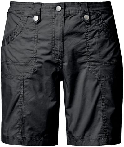 Ulla Popken - Dames - Cargo-bermuda comfortabele tailleband 4-pocket model - Zwart - Maat 56
