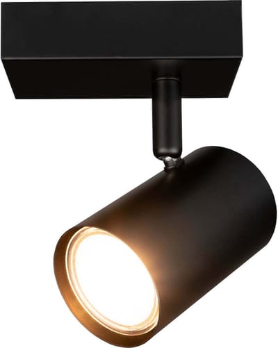 Ledvion LED Plafondspot Zwart 1-lichts Rechthoek GU10 3W warm wit