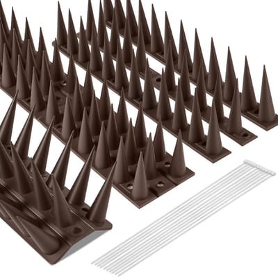 Pigeon Afschrikpennen van Plastic 3.15 m / 14 Stuks met 10 Kabelbinders voor Balkon, Dakterras en Tuin, Houd Katten, Honden en Vogels op Afstand