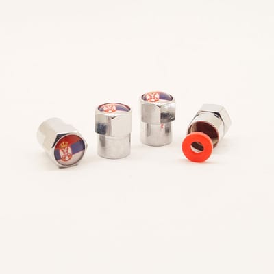 Schrader (auto) ventiel - Zilver Servie aluminium met afdichting