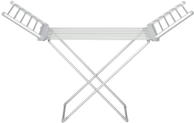 Droogrek - 144x53x96 cm - Opvouwbaar Droogrek Met Verwarming 45-55℃ - Voor Binnengebruik - Metaal - Wit