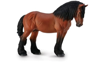 COLLECTA Figurine - Ardenner Hengst Bay - (Xl) - Paarden - Handgeschilderd - Miniatuur