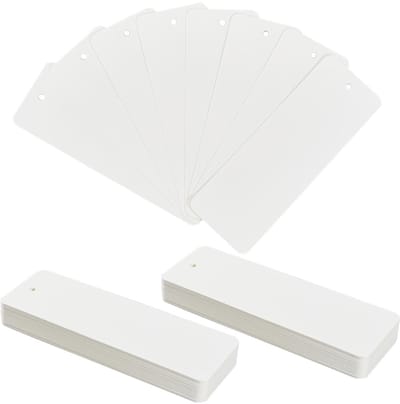 150 Stuks Blanco Witte Boekenleggers | Kartonnen Bladwijzers voor Creatieve Projecten