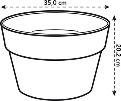 Elho Loft Urban Schaal 35 - Bloempot voor Buiten - Ø 34.5 x H 20.2 cm - Lavendel lila