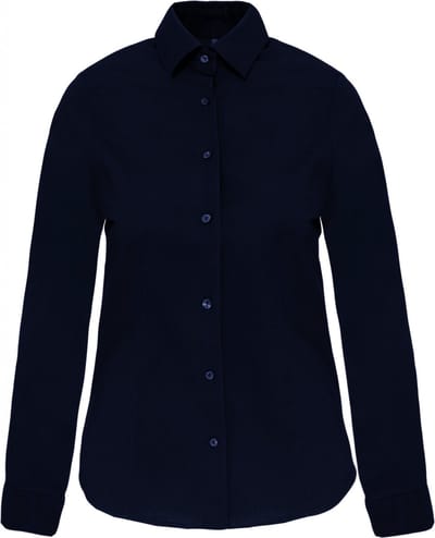 Kariban Dames stretch blouse lange mouwen K530 - Navy - S