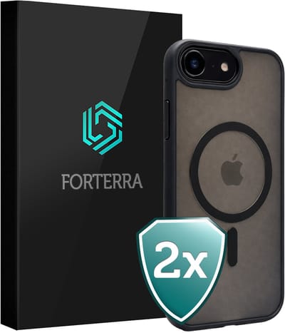Hoesje 2 Stuks - Geschikt voor Apple iPhone 17e - Magsafe Compatible - Sterk & Shockproof - Shock Proof Case - Back Cover - Telefoon Hoes - Zwart