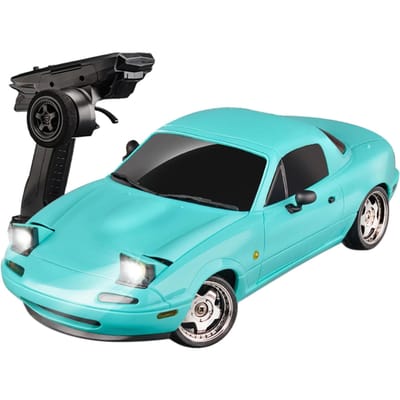 Voiture télécommandée, jouet de voiture rechargeable 2,4 GHz pour garçons et filles, véhicule de dérive à l'échelle 1/18 avec 1 battery bleu