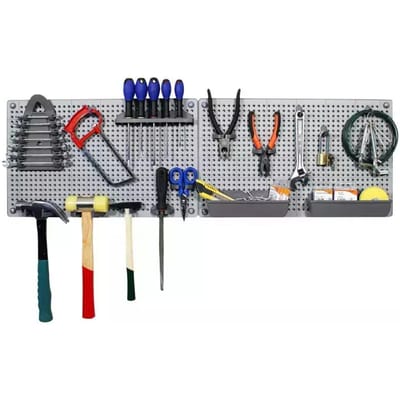 KIS - 2 Gereedschapsborden - Incl. haken, klemmen, bakjes en meer