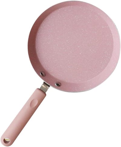 Pannenkoekenpan Aluminium - Omelet pan - Lekkere maaltijden maken - Antiaanbaklaag - 15 cm - Roze