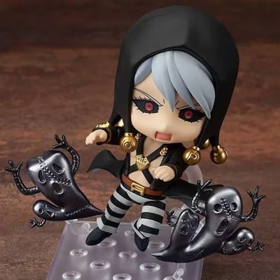 Hoge Kwaliteit Risotto Nero Jojo's Bizarre Avontuur Golden Wind Chibi Verwisselbaar Gezicht In Doos Anime Actiefiguur Verzamelaar black