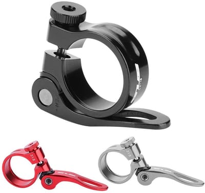 Dailygoody - Carbon Post Clamp - Aluminium Quick Release - Zwart - Fietsklem - Geschikt voor 31.8mm Buizen - Ideaal voor Racefietsen en Mountainbikes