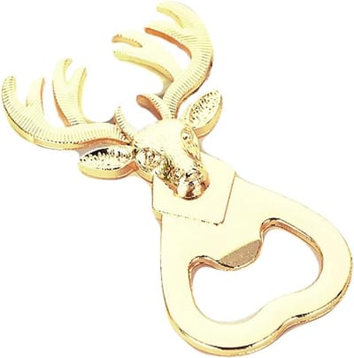 Stainless Steel Flesopener in de Vorm van een Hert voor Bier en Frisdrank - Perfect Cadeau voor Verjaardagen, Bruiloften en Kerstfeest