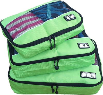 SUNMOOL Opbergzak - Opbergtas - Packing Cubes Set - Kleding Organizer voor Koffer en Backpack - Travel Opbergzakken - Koffer Organizer - 3Stuks - Groen