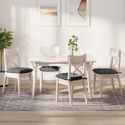 vidaXL - Zitkussens - 4 - st - Stof - Donkergrijs - 40 - x - 40 - x - 6 - cm