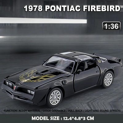 Simulatie 1:36 Pontiac Firebird Lichtmetalen Sportwagen Model Diecast Metaal Speelgoed Voertuigen Kinder Speelgoed Collectie Miniatuur Auto