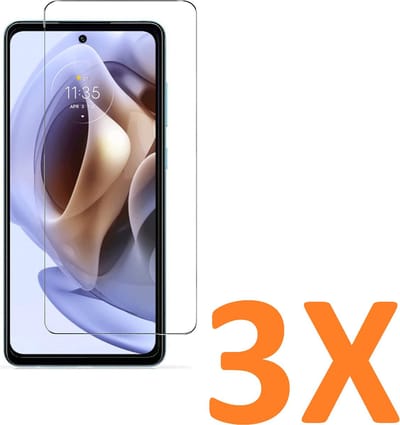 Screenprotector Glas - Tempered Glass Screen Protector Geschikt voor: Motorola Moto G31 / Motorola Moto G41  - 3x