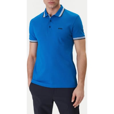 Hugo Boss poloshirt korte mouw blauw
