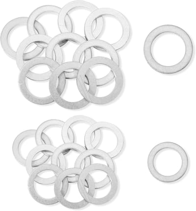 20Pcs Car Oil Drain Plug Gasket - 18&20mm Aluminum - Automatic Transmission Oil Drain Plug Ring - Rear Oil Drain Plug Ring - Oil Drain Plug Seal voor Honda Acura Civic Accord