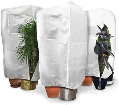 PromoHome Set van 3 Plantenhoezen voor Winterbescherming - Ademende Vorstbescherming met Rits en Koord