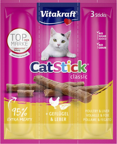 Vitakraft Cat-Stick Mini Gevogelte Met Lever - 20 st