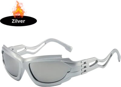 Bovista - Festival Bril - Rave - Space - Techno - Freaky Glasses - Heren - Dames - Zonnebril - Zilver