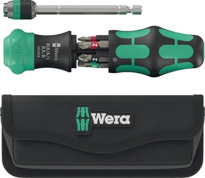 Kompakte Ratelschroevendraaier Set met Tas - 6 Stuks