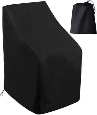 Buitenstoelcovers, 210D waterdichte terrasstoelcovers voor buitenmeubelen met bescherming tegen alle weersomstandigheden (25" B x 25" D x 47" H, 1 stuks)