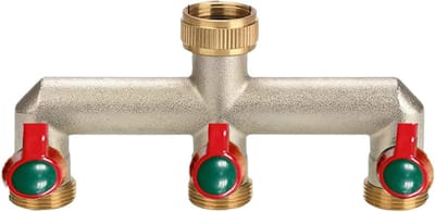 3-Weg Ventiel Tuinslang Splitter - Slangconnector voor Tuinirrigatie en Schoonmaakwerkzaamheden