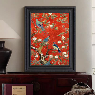 DIY kruissteekborduurpakket/Eksters op de takken/gedrukt kruissteekpatroon borduurpakket (frame niet inbegrepen) 50*65CM