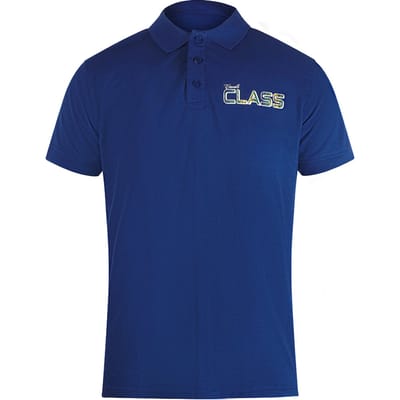 Cavalli Class Levendig Bloemenlogo Irisblauw Poloshirt