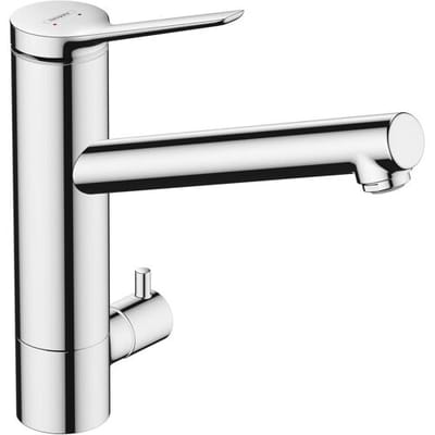 Hansgrohe Zesis M33 single lever kitchen faucet, 200, appliance shut-off valve, 1 spray 74808000
