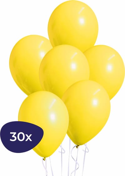 Gele Ballonnen - 30 stuks - Helium Ballonnen - Latex - Versiering Verjaardag - Carnaval - Lentefeest Versieringen