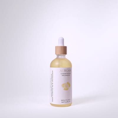 Aurgan Pure Arganolie Cosmetisch Pipetfles - 100 mL - 100% Natuurlijke Premium Arganolie - Voor Gezicht, Haar, Nagels, Huid en Lichaam