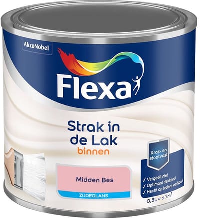 Flexa - Strak In De Lak Binnenlak Zijdeglans - Midden Bes - Mengverf - 500 Ml