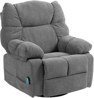 Massagestoel - Relaxfauteuil - Zetel - Stof - 1 persoons - Met armleuning - Zeer comfortabel - Elektrisch - Grijs