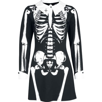 Ghost Mini-jurk - EMP Signature Collection - S tot XL - voor Vrouwen - zwart-wit