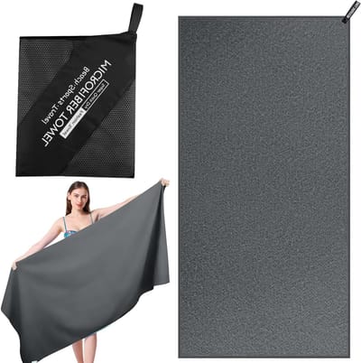 Microfiber Strandhanddoek voor Volwassenen 180x80cm - Compact, Sneldrogend en Ideaal voor Sport, Yoga en Camping