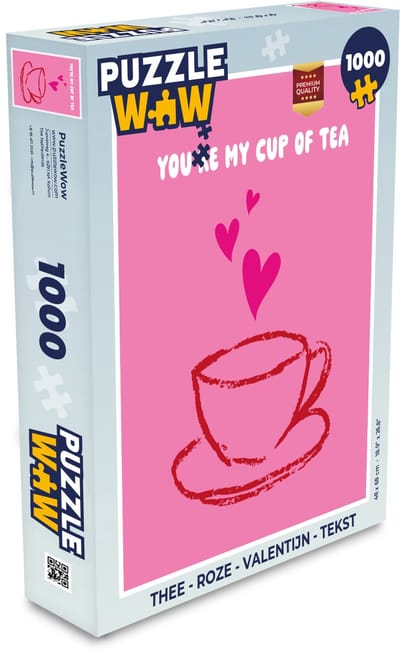 Puzzel Thee - Roze - Valentijn - Tekst - Legpuzzel - Puzzel 1000 stukjes volwassenen