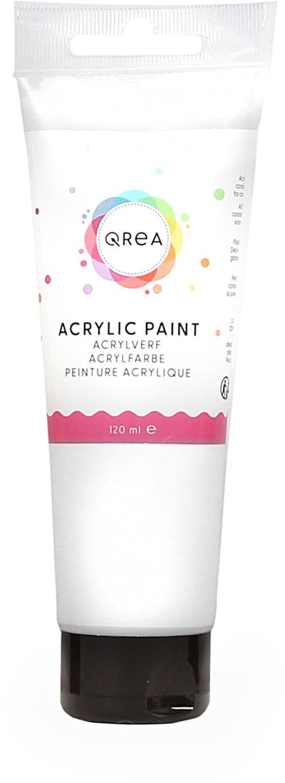Acrylverf qrea 120 ml wit | 6 stuks