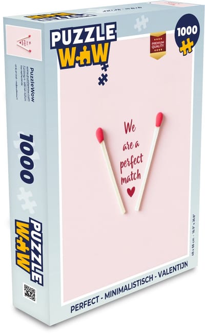 Puzzel Perfect - Minimalistisch - Valentijn - Legpuzzel - Puzzel 1000 stukjes volwassenen