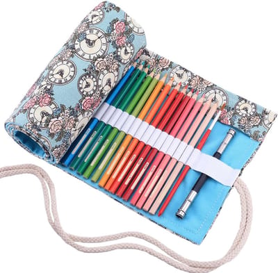 Potlood Tas - Opbergtas Etui - Kunstenaar Benodigdheden - Hand Oprolbaar Ontwerp - 47x19cm