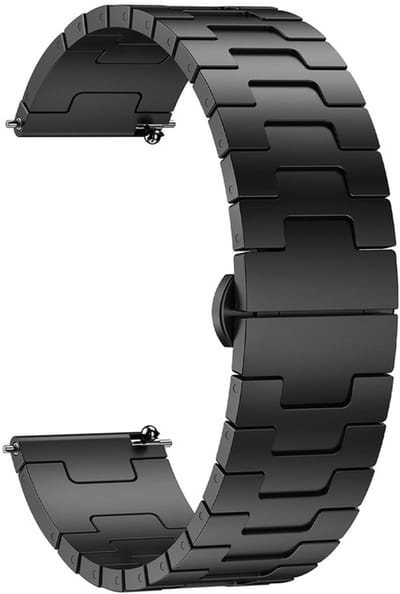 Titanium bandje - geschikt voor Garmin Vivoactive 4 / Venu 3 / Venu 2 / Forerunner 255 / Forerunner 265 / 570 (47mm) - zwart